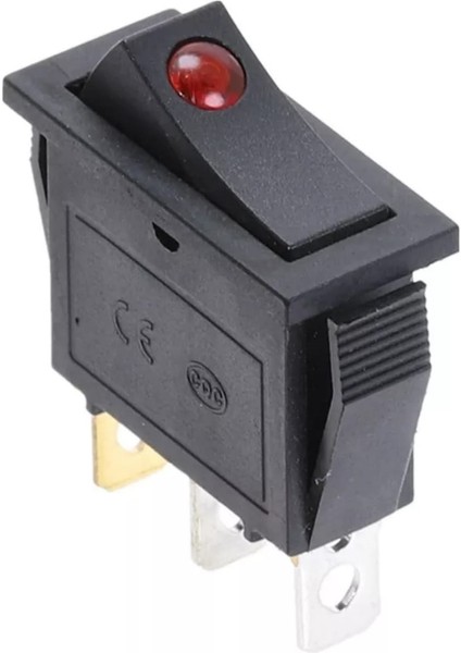 MR-113A Tekli Dar Kırmızı Nokta Işıklı Anahtar On-Off 3p