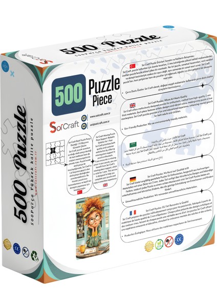 500 Parça Puzzle Düşler Kahvesinde Bir Gün modelleri