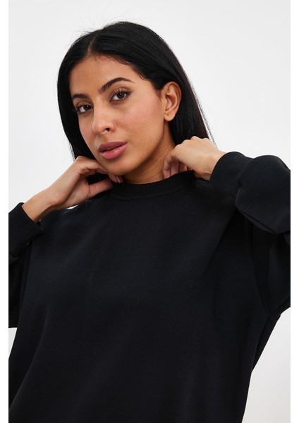 Kadın Şardonlu Oversıze Sıfır Yaka Sweat fiyatları