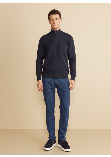 Bato Yaka Standart Lacivert Erkek Kazak BBFW25MKL002 modelleri