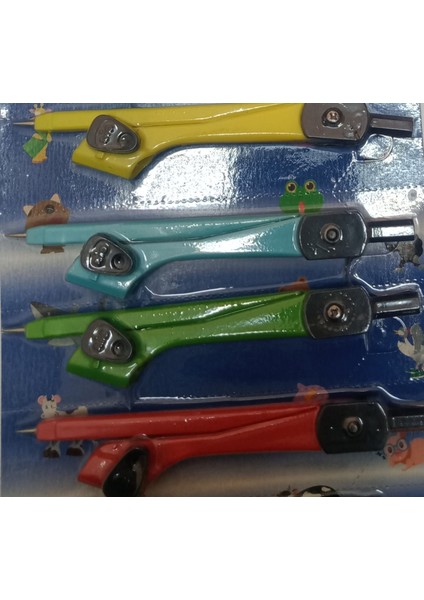 Blister Kartela Plastik Ambalajlı Pergel 4lü Set+ Ark Açı Ölçer