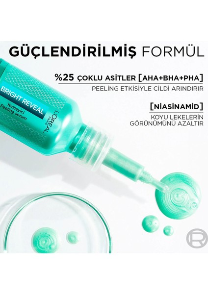 bright reveal yenileyici peeling serum 25% [aha + bha + pha] 25ml 2 adet fırsatları