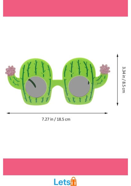 Kaktüs Temalı Canlı Renkli Hawaii Yaz Partisi Gözlüğü fırsatları