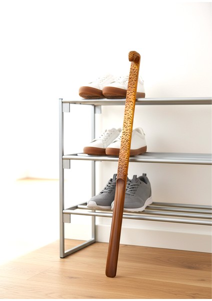 Engerek Model Ahşap El Oyması Ayakkabı Çekeceği 75 cm Kerata