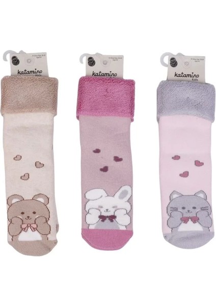 Katamino Yarlin Kız Havlu Soket Çorap 250235 Asorti