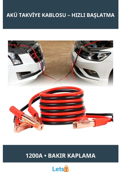 1200 Amper Yüksek Performanslı Akü Takviye Kablosu