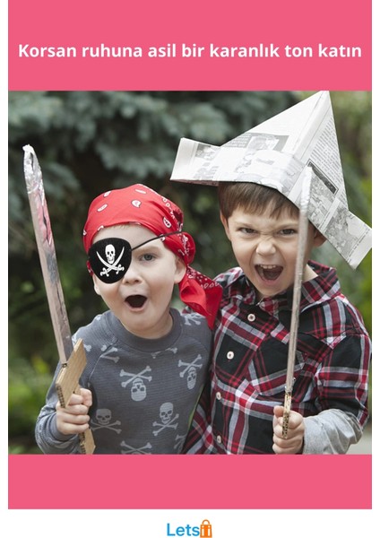 Vinleks Deri Korsan Göz Bandı Lastikli Aksesuvar fiyatları