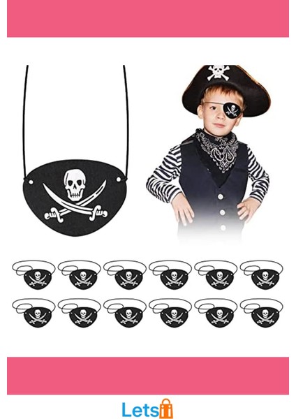 Vinleks Deri Korsan Göz Bandı Lastikli Aksesuvar fırsatları