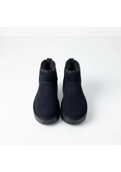 Monti Platform Siyah Süet Içi Tüylü Kadın Bot modelleri