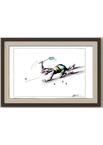 Sergey Savilov 29X21CM Orijinal Karikatür Tablo