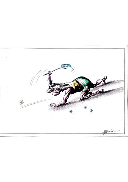 Sergey Savilov 29X21CM Orijinal Karikatür Tablo modelleri