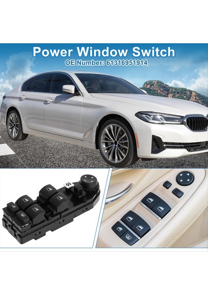 Elektrikli Pencere Düğmesi Montaj Cam Kaldırma Anahtarı 61316951914 Bmw 5 Serisi E60 525I 525XI 530I 530XI 545I 550I M5 (Yurt Dışından) fiyatları