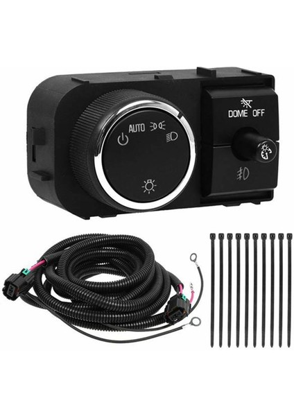 Far Sis Lambası Kontrol Ayarı Anahtarı Kablo Demir Kablo Demir Kiti 25858705 Chevrolet Silverado Sierra 1500 2500 3500 (Yurt Dışından)