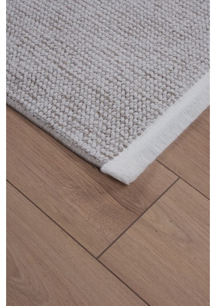 Bej Beyaz Iskandinav Bukleli Yumuşak Bohem Salon Koridor Mutfak Çocuk Oturma Odası Halısı Yolluk