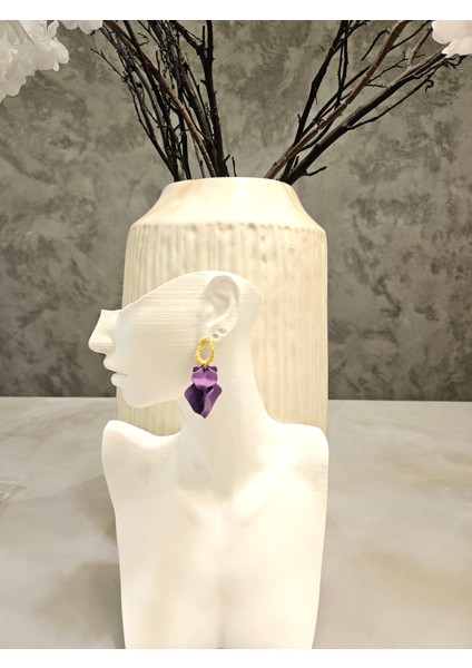 Püskül Yaprak Sallantılı Küpe modelleri