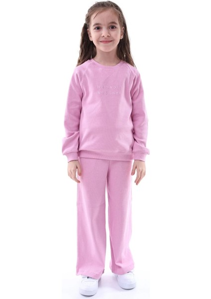 Kyex Kız Çocuk Alt Üst Kaşkorse Pamuklu Eşofman Takımı fırsatları