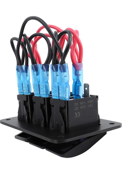 Araba Teknesi 5 Pin 3 Çete Anahtarı Geçiş Paneli 12V/24V Mavi Işık Rv Yat Gemisi (Yurt Dışından)