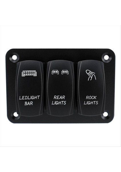 Araba Teknesi 5 Pin 3 Çete Anahtarı Geçiş Paneli 12V/24V Mavi Işık Rv Yat Gemisi (Yurt Dışından) fırsatları