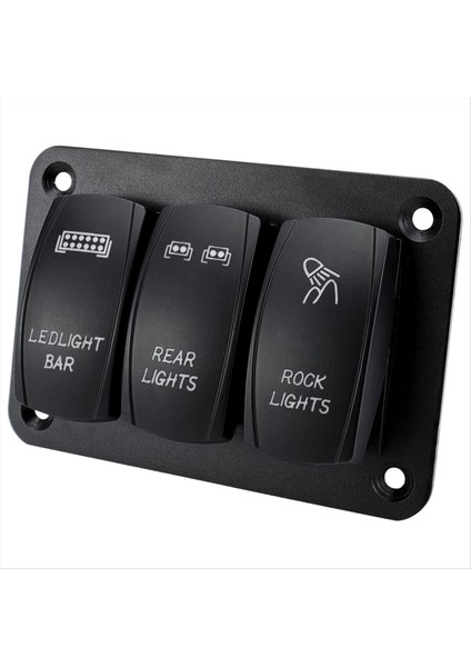 Araba Teknesi 5 Pin 3 Çete Anahtarı Geçiş Paneli 12V/24V Mavi Işık Rv Yat Gemisi (Yurt Dışından) indirimleri