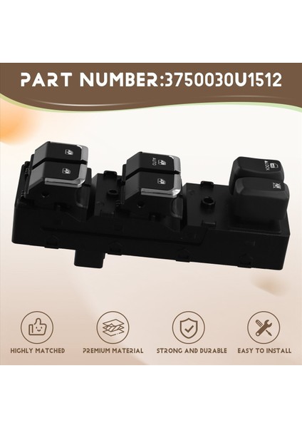 3750030U1512 Jac T6 S5 Lhd Lhd Car Cam Aşağı Anahtarı Düzenliği Pencere Shaker Motor Düğmesi (Otomatik) (Yurt Dışından) modelleri