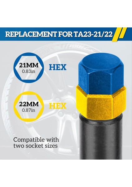 10 Spline Lug Somun Anahtarı TA20-17/19 10 Poıntre Splıne Lug Nut Key Yolcusy 21MM ve 22MM Altı Sürücü (Yurt Dışından) indirimleri