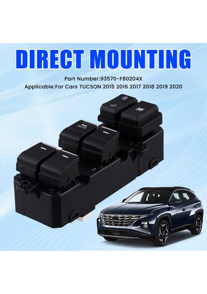 Elektrik Enerjisi Penceresi Anahtarı Düğmesi Araç Aksesuarları 93570-F80204X Hyundai Tucson 2015 2015 2017 2018 2019 2020 (Yurt Dışından) modelleri