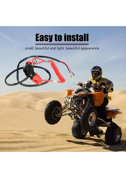 Motosiklet Atv Tether Kiracı Acil Durdurma Motoru Anahtarı Push Düğmesi Evrensel Parçalar (Yurt Dışından) indirimleri