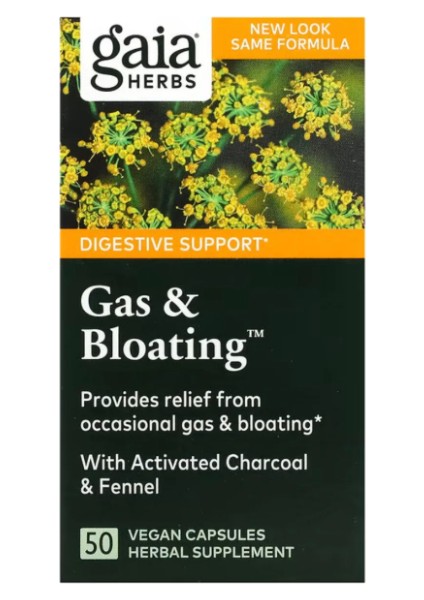 Gas & Bloating - Provides Relief From Occasional Gas And Bloating - With Activated Charcoal 50 Caps