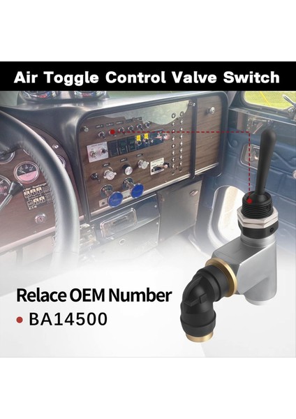 Pnömatik Geçiş Anahtarı Hava Geçiş Anahtarı Pnömatik Kontrol Vanası BA14500 Peterbilt Kamyonlar (Yurt Dışından) modelleri