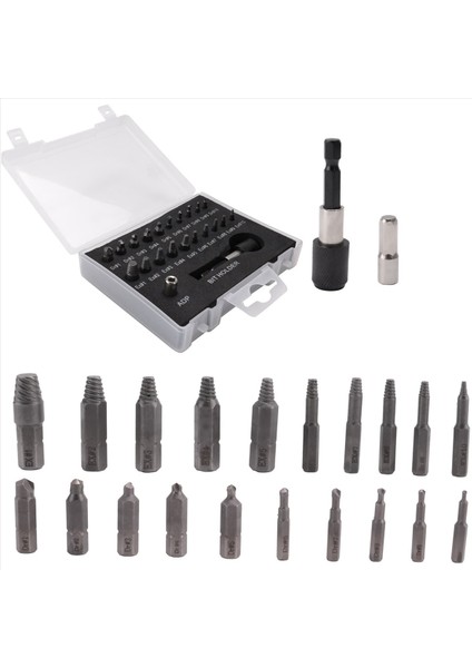 Hasarlı Vida Çıkarıcı Seti 44 Adet Soyulmuş Vida Çıkarıcı Kiti Bit ve Soket Adaptörü ile Hss Kırık Vida Sökücü Seti (Yurt Dışından) indirimleri