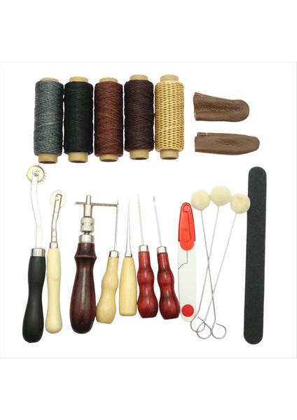 Deri Zanaat Aletleri Kiti Awl Dikiş Aracı Seti Kanepe Için Deri Çalışma Malzemeleri Ayakkabı Yeni Başlayan Döşeme Için El Sanatları Dıy (Yurt Dışından)