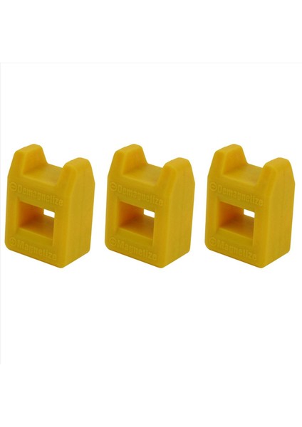 3x Tornavida Mıknatıslayıcı Deghaussing Demagnetizer Manyetik Pratik Pick Up Alet Rengi Sarı (Yurt Dışından)