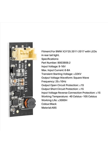 Bmw X3 F25 Için 5x 2011-2017 Arka Sürücü F25 B003809 2 LED Işık Fişi ve Oyun Onarımı Yedek Tahtası Kuyruk Işığı (Yurt Dışından) modelleri