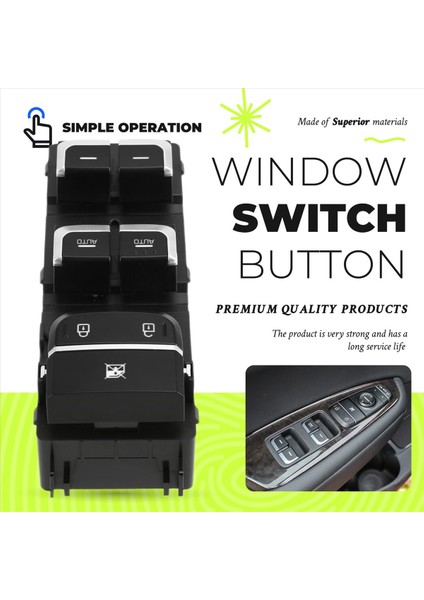 93571D4020 Araba Ön Sol Elektrikli Güç Penceresi Ana Kontrol Anahtarı Düğmesi Optima Optima Hybrid 2016-2020 (Yurt Dışından) fırsatları