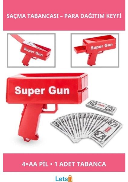 Yüksek Kalite Dolar Saçma Tabancası ile Eğlenceli Dağıtım