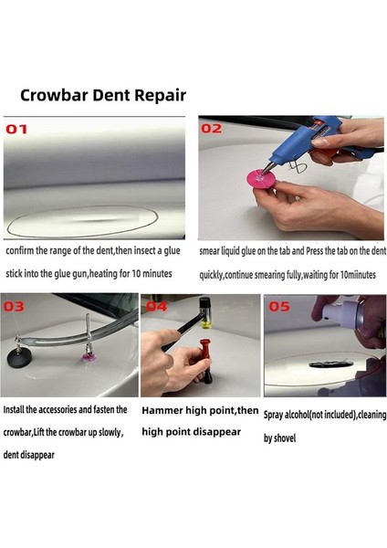 66PCS/SET Araba Boyasız Diş Çıkarma Kiti Otomatik-Fender Hasar Onarımı Arc Crowbar Çekme Çubuk Araçları Ab Fişi (Yurt Dışından) indirimleri