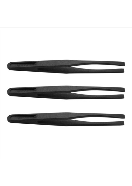 115MM Uzunluğunda Düz Uç Siyah Plastik Anti-Statik Cımbız 3 Adet (Yurt Dışından)