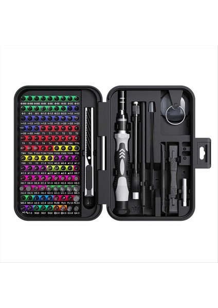 Renk Kodlu Tanımlamalı Hassas Tornavida Seti 1 Mini Manyetik Onarım Alet Kitlerinde 132 Saklama Kutusu (Yurt Dışından)