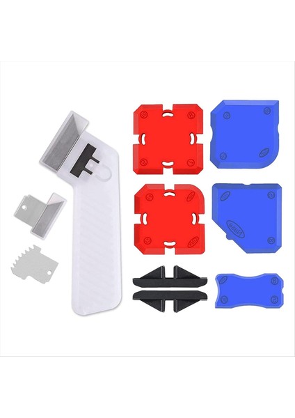 11 Parça Seti Profesyonel Kalafat Aracı Kiti Silikon Kalafat Aracı Kiti Dolgu Macunu Bitirme Aletleri ve Kalafat Kaldırma Aracı (Yurt Dışından)