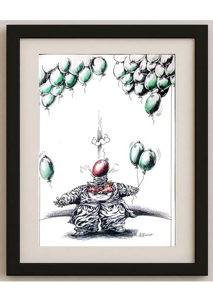 Sergey Savilov 29X21CM Orijinal Karikatür Tablo