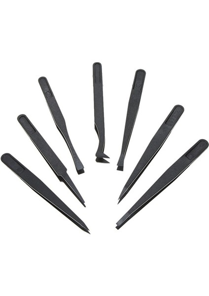 7pcs Siyah Plastik Antistatik Düz Dipli Üst Uç Cımbız El Aletleri Seti (Yurt Dışından) fırsatları