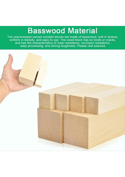 3x Basswood Oyma Ahşap Doğal Boşluklar Balsa Ahşap Ahşap Edilmemiş Oyma Blok Oyma Boşluklar Zanaat Için (Yurt Dışından) indirimleri