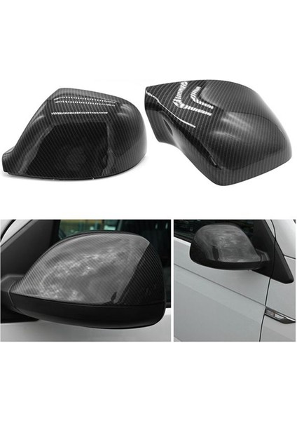 Karbon Fiber Dikiz Yan Cam Ayna Kapağı Trim Çerçevesi Yan Ayna Kapakları Taşıyıcı T6 2016-2019 (Yurt Dışından) fiyatları