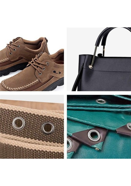 12MM Grommet Tool Kit 100 Set Gromets Gromets Punch Kit Tarpaulin Onarım Kiti Kumaş Perdeler Deri Ayakkabı Çantası (Yurt Dışından) fırsatları