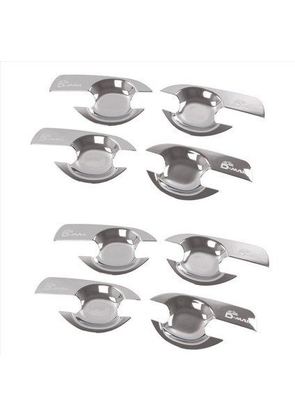 8pcs Abs Krom Araba Kapı Tutar Kılıf Kapağı Kapı Kapı Kupa Döşeme Izuzu D-Max 2012-2018 2015 Dmax Aksesuarları (Yurt Dışından)