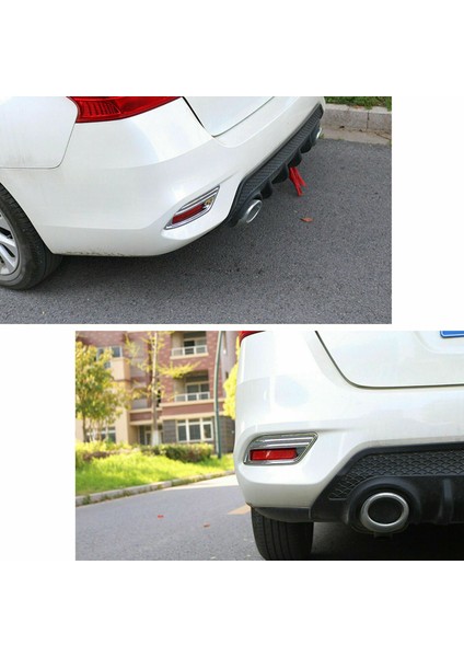 Nissan Sentra Için 2016-2019 Seden Krom Arka Tampon Sis Lambası Reflektörü Koruyun Kapak Kesme Kalıplama Arabası Dekorasyonu (Yurt Dışından) modelleri