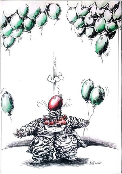 Sergey Savilov 29X21CM Orijinal Karikatür Tablo modelleri