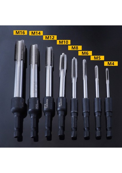 1/4 Hex Shank Iplik Musluk Soket Adaptörü M4-M12 Hss Düz Yivli Vida Musluk Makine Dokunma Iş Parçacığı Aracı 6pcs (Yurt Dışından) indirimleri