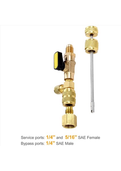 6x R410A R22 Valf Çekirdeği Çıkarma Aracı Çift Boyutlu Sae ile 1/4 ve 5/16 R404A R407C R134A R12 R32 (Yurt Dışından) modelleri