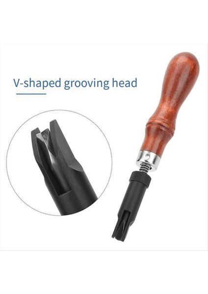 Ayarlanabilir V Şeklinde Deri Trencher Push Konik Konik Deri Ahşap Kanal Çiğneme Aleti Deri Alet (Yurt Dışından) modelleri